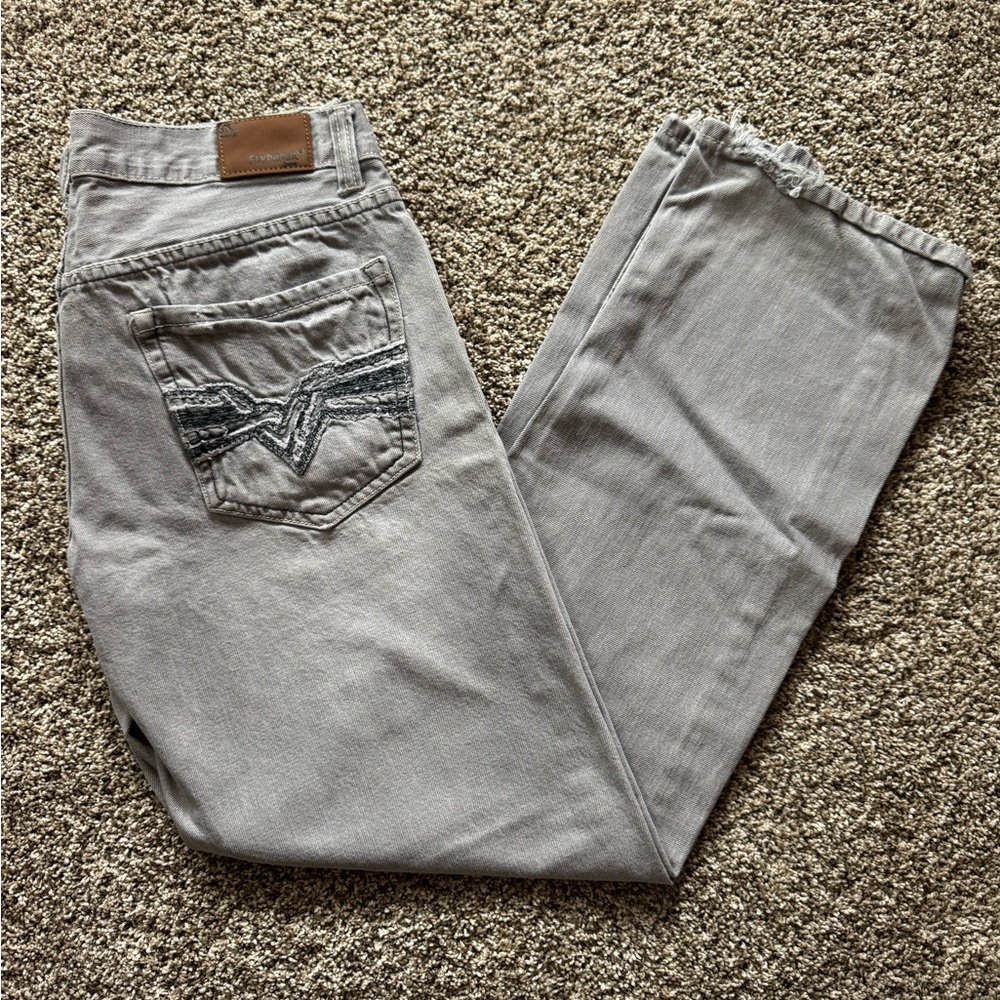 Flypaper Men's Light Gray Straight Jeans